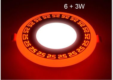 LED Ceiling Lights For Homes , LED Recessed Ceiling Lights Double Color 6 + 3W